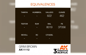 Краска акриловая 3rd Generation Grim Brown 17ml