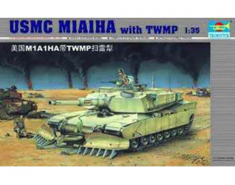 Сборная модель Американский ОБТ M1A1 Abrams с минным тралом TWM Plough