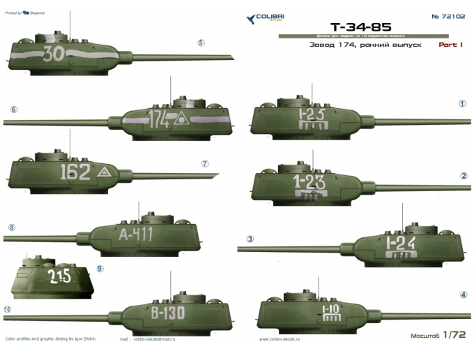 Декаль T-34/85