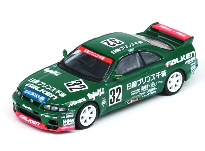 NISSAN Skyline Gt-r (r33) №32 N1 Prince Chiba Falken N1 Super Endurance Series 24h Tokachi (1996), Green