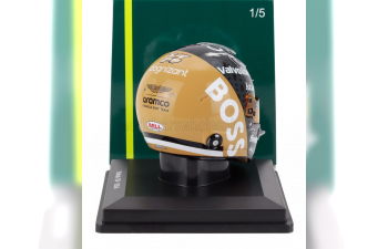 BELL HELMET Casco Helmet F1 Fernando Alonso Team Aramco Cognizant Aston Martin №14 British Gp (2024), Black Gold