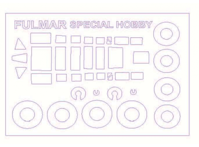 Набор масок окрасочных для Fairey Fulmar Mk.I + маски на диски и колеса