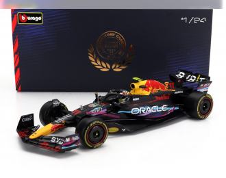 RED BULL F1 Rb19 Team Oracle Red Bull Racing №11 2nd Miami Gp (2023) Sergio Perez - With Pilot And Showcase, Matt Blue