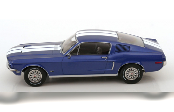 FORD Mustang GT Fastback (1968), blue metallic/white