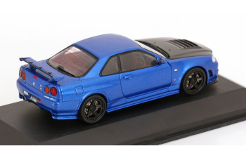 NISSAN Skyline GT-R (BNR34) with Nismo Parts (1996), blue metallic black
