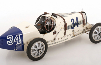 BUGATTI T35 №34 Grand Prix Nation Colour Project, USA, white/ dark blue