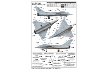 Сборная модель многоцелевой истребитель ВВС Филиппин J-10CE и израильский Rafale 2 в 1