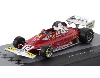 FERRARI F1 312t2 №12 Brazilian Gp (1977) Carlos Reutemann - Con Vetrina - With Showcase, Red White
