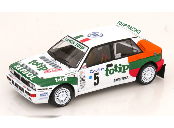 LANCIA Delta Hf Integrale Evo Jolly Club Totip Repsol №5 Rally Montecarlo (1993) Andrea Aghini - Sauro Farnocchia, White Orange Green