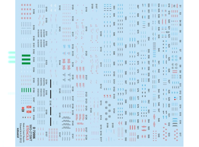 Декаль для MiG-21SMT stencils