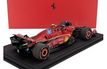 FERRARI F1 Sf-24 Team Scuderia Ferrari N 55 Monza Italy Gp (2024) Carlos Sainz - Con Vetrina - With Showcase, Red Black