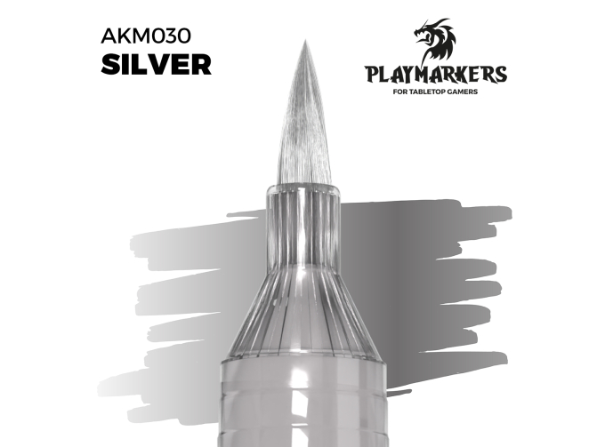 Маркер акриловый PLAYMARKER - Серебро / SILVER – PLAYMARKER