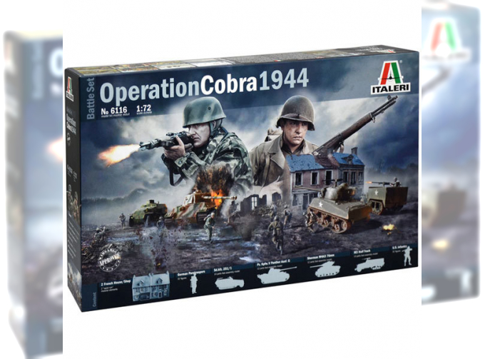 Сборная миниатюра OPERATION COBRA 1944 - BATTLE SET