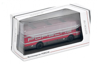 MERCEDES-BENZ O317 Race Transporter Porsche, red / black