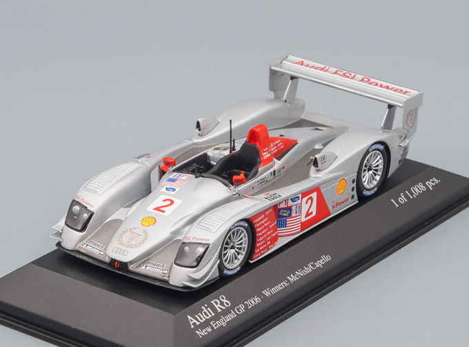 AUDI R8 - MCNISH/CAPELLO - WINNERS NEW ENGLAND GRAND PRIX - TEAM AUDI SPORT NORTH AMERICA -ELMS 2006 L.E. 1008 pcs.