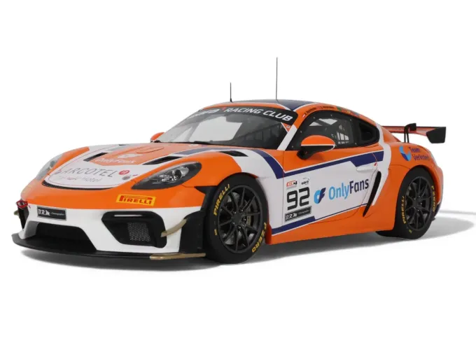 PORSCHE 718 Cayman GT4 RS Clubsport #92 E.Hayerdahl/N.Maloy GT4 European Series (2024), orange / white