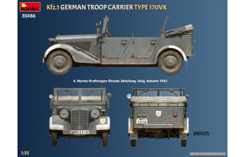 Сборная модель MERCEDES-BENZ 170vk German Military Troop Carrier 1936