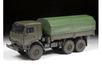 Сборная модель Российский армейский трёхосный грузовик КАМАЗ 5350 Мустанг
