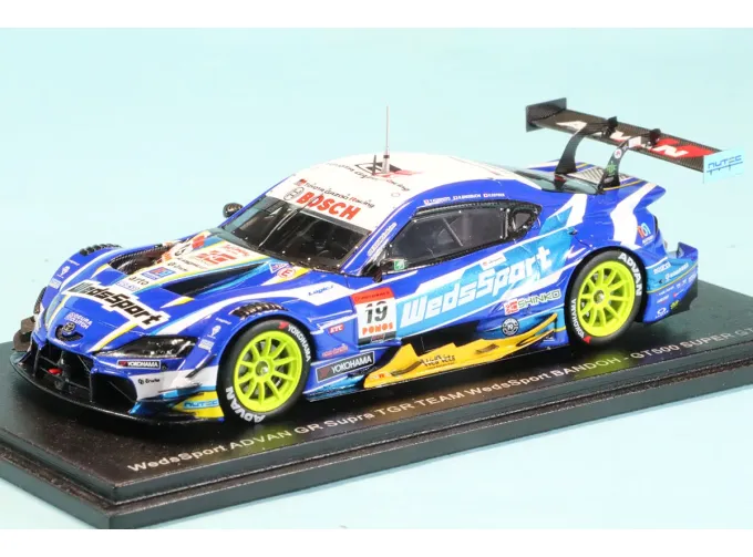 TOYOTA Supra Gr Team Wedssport Bandoh №19 Gt500 Class Super Gt (2025) Yuji Kunimoto - Sena Sakaguchi, Blue White