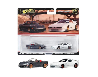 Набор: MAZDA Mazdaspeed Miata (2004), grey + MAZDA RX-7 FC Pandem, white
