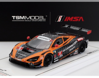 McLAREN 720s Gt3 Evo 4.0l Turbo V8 Team Pfaff Motorsport №9 Imsa 24h Daytona (2024) James Hinchcliffe - Oliver Jarvis - Marvin Kirchhofer - Alexander Rossi, Orange Black