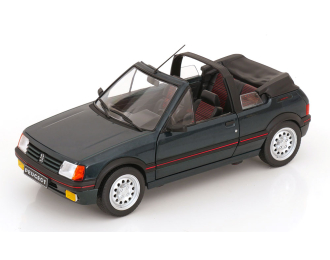 PEUGEOT 205 CTI Convertible (1986), dark green-metallic / red