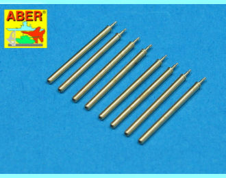 Set of 8 turned cal .50 (12,7mm) U.S. Browning M2 barrels for P- 47 Thunderbolt