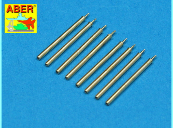 Set of 8 turned cal .50 (12,7mm) U.S. Browning M2 barrels for P- 47 Thunderbolt