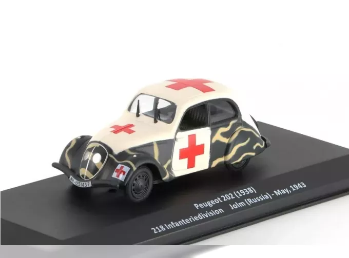 PEUGEOT 202 (1938) 218 Infanteriedivision Jolm Russia - May 1943, Samochody Wojskowe II Wojny Światowej 101