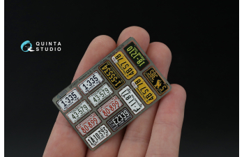 3D Декаль Автомобильные номера США, западные штаты, 1940-1950 (для всех моделей) (на метал. основании)