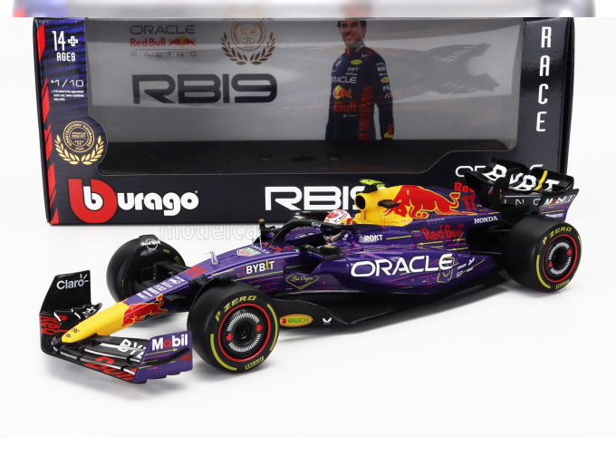 RED BULL F1 Rb19 Team Oracle Red Bull Racing №11 3rd Las Vegas Usa Gp (2023) Sergio Perez, Purple Yellow Red