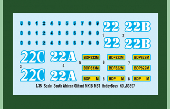 Сборная модель Южноафриканский основной боевой танк Olifant Mk.1B MBT