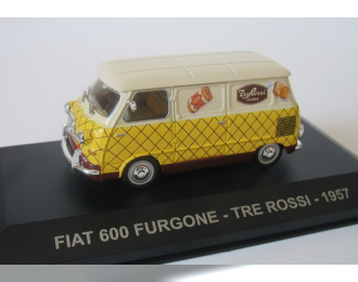FIAT 600 FURGONE "TRE ROSSI" 1957 Yellow / Brown