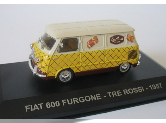 FIAT 600 FURGONE "TRE ROSSI" 1957 Yellow / Brown