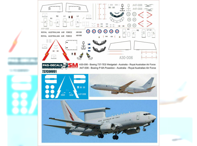 Декаль на Boeing 737-8 Конверсия Австралийские Авилинии