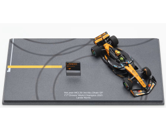 McLAREN F1 Mcl39 Team Mclaren №4 World Champion 3rd Abu Dhabi Gp With Pit Board (2025) Lando Norris, Orange Black