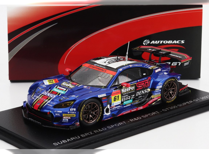 SUBARU Brz Team R&d Sport №61 Gt300 Super Gt (2022) T.Iguchi - H.Yamauchi, Blue Met Red