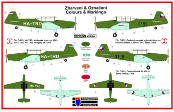 Сборная модель самолета Zlin C-205 (Trener 6)