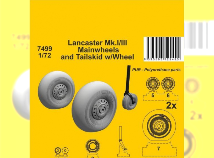 Lancaster Mk.I/III Mainwheels and Tailwheel w/Leg