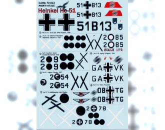 Декаль Heinkel He-51Wet decal