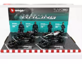 MERCEDES-BENZ GP Set F1 4x W14 Team Mercedes-amg Petronas Formula One №44 Season (2023) Lewis Hamilton - №63 Season (2023) George Russel - W13 №44 Season 2022 Lewis Hamilton - W12 N 44 Season 2021 Lewis Hamilton, Matt Black Silver