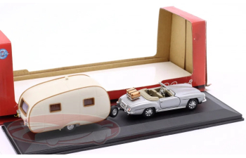 MERCEDES-BENZ 190SL + Camper (1962), silver