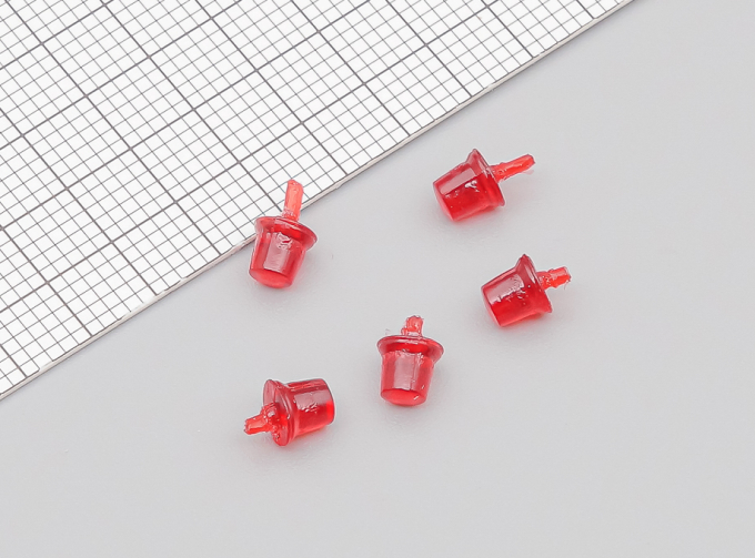 Проблесковый маяк Спектр цельнолитой красный, набор из 5 штук