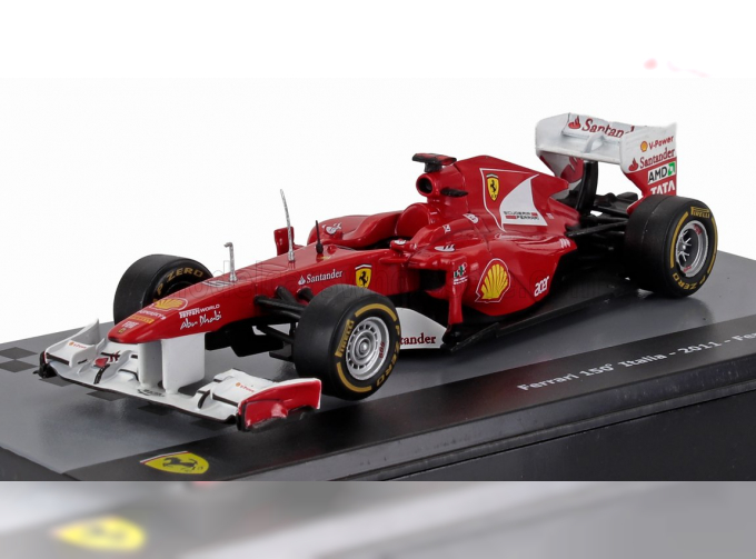 FERRARI F1 150th Italia №5 Season (2011) Fernando Alonso - Con Vetrina - With Showcase, F-1 Red Met White