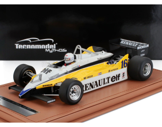 RENAULT F1 Re30b V6 Turbo Team Renault Elf №16 Winner Italy Gp (with Pilot Figure) (1982) Rene Arnoux, White Yellow Black