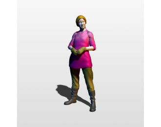 Фигура Труженица БАМа, окрашенная