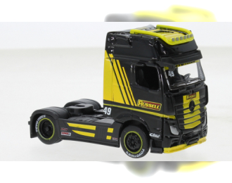 MERCEDES-BENZ Actros 1851 MP4 Gigaspace (2018), black/yellow