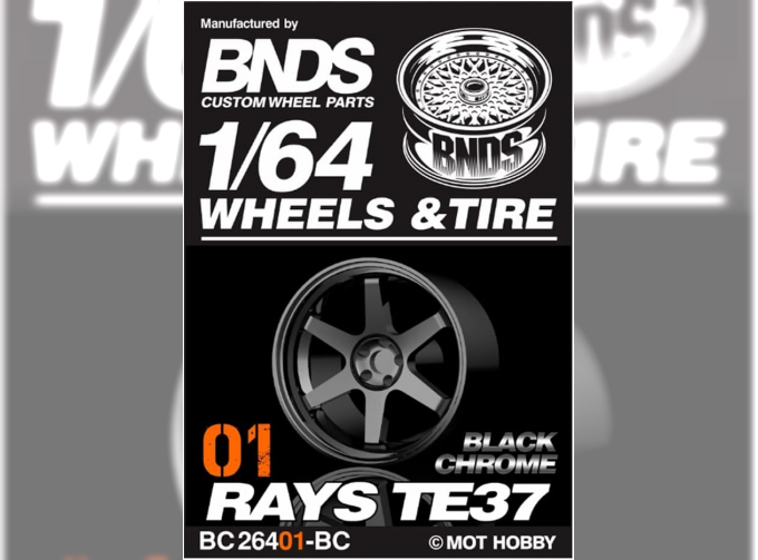ABS Wheel & Rim set, black chrome