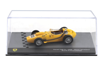 FERRARI F1 Dino 246 Team Francorchamps №20 Season (1958) Olivier Gendebien - Con Vetrina - With Showcase, Yellow