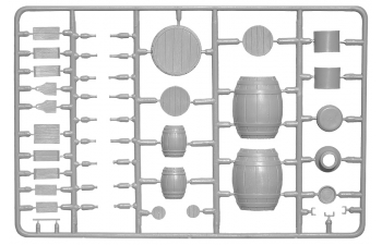 Сборная модель Аксесуары WOODEN BARRELS & VILLAGE UTENSILS